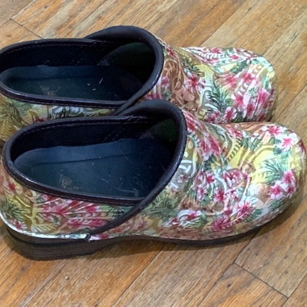 Dansko Flower print clogs